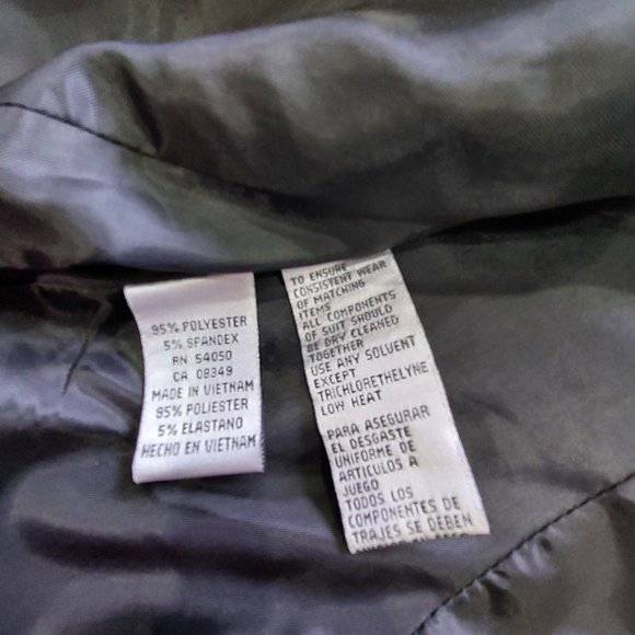 Jones New York Black Business PinStripe Stretchy Pants Blazer Suit Set, Sz 8P - Picture 9 of 16